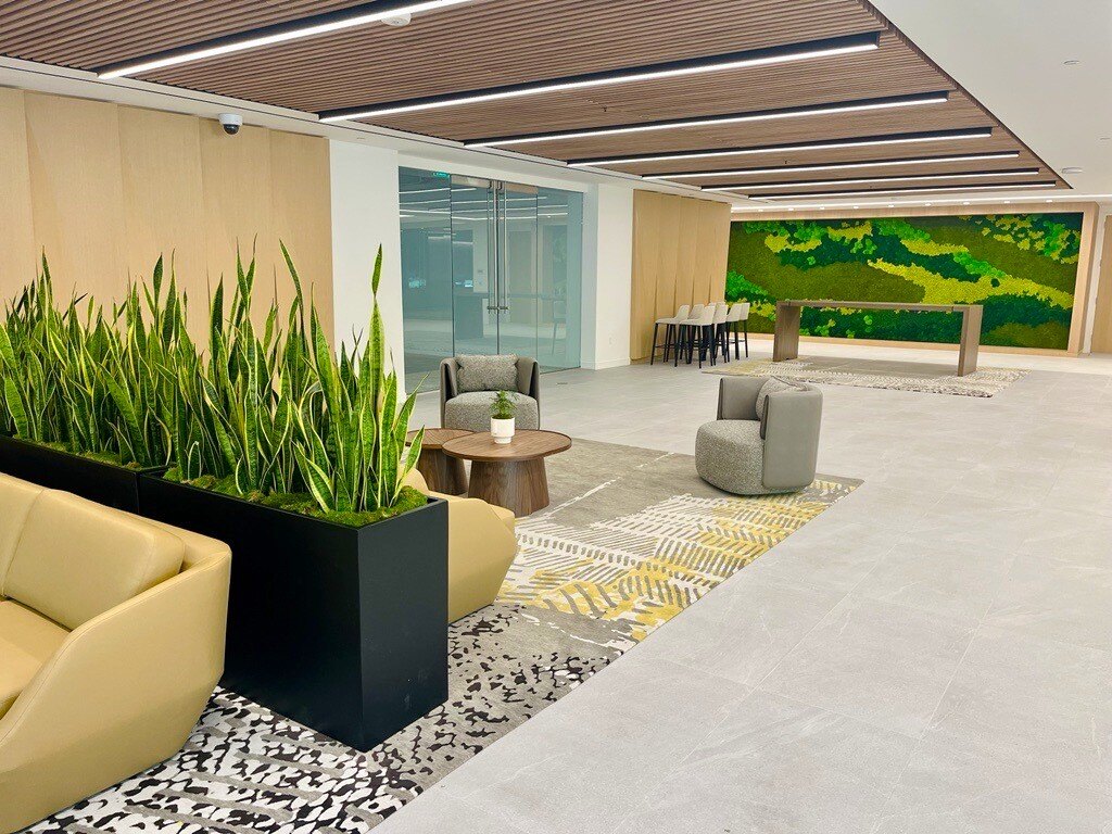 office with indoor plants 