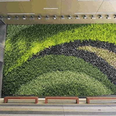 The BP_HQ in houston has a green wall done by Natura