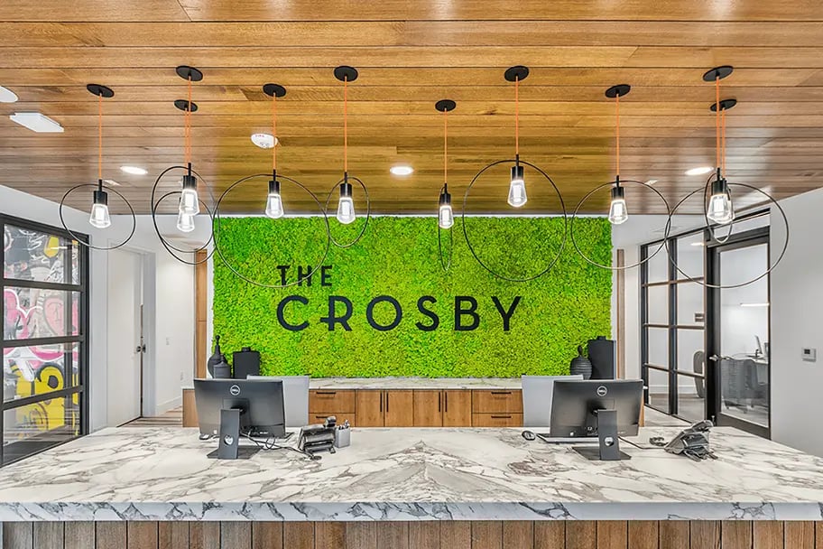 The Crosby moss wall, interior